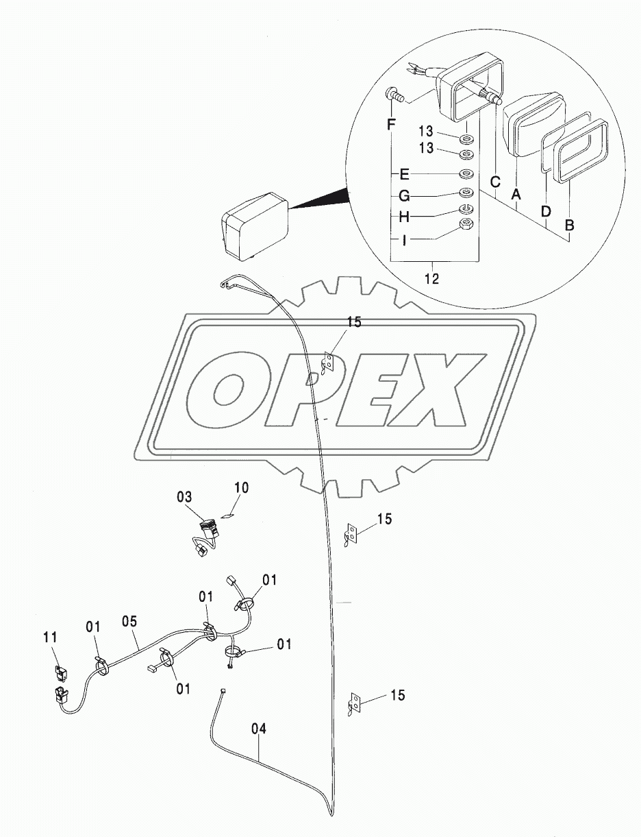 REAR HEAD LAMP (1 LAMP) <280>