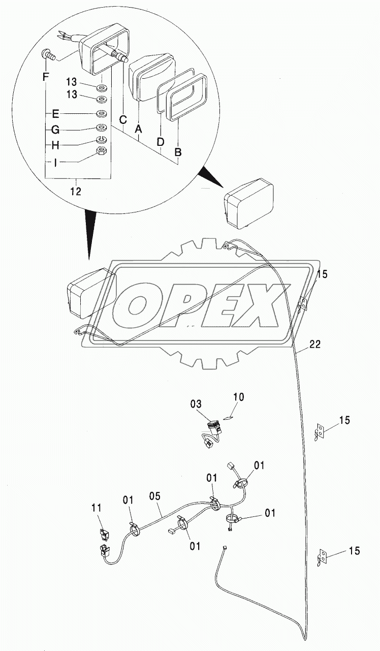 REAR HEAD LAMP (2 LAMP) <280>