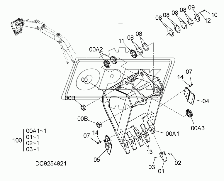 BUCKET 1.15m3 (JIS 94)