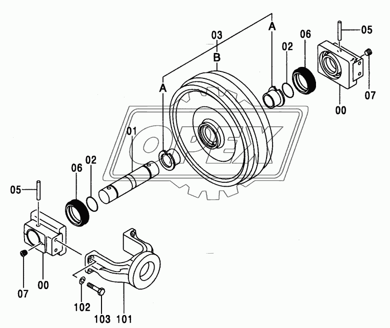 FRONT IDLER <350 (EU2)>