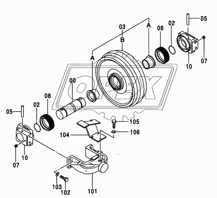 FRONT IDLER (R) <370, MTH, MTH(EU3)>