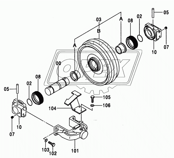 FRONT IDLER (L) <370,MTH, MTH(EU3)