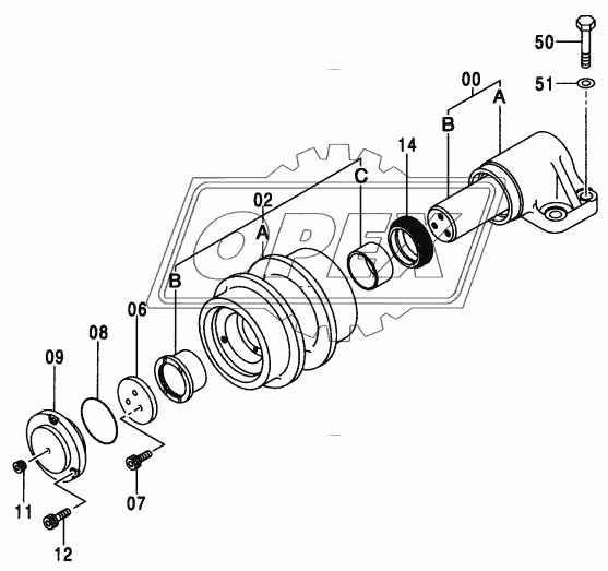 UPPER ROLLER <370,MTH,MTH(EU3)>