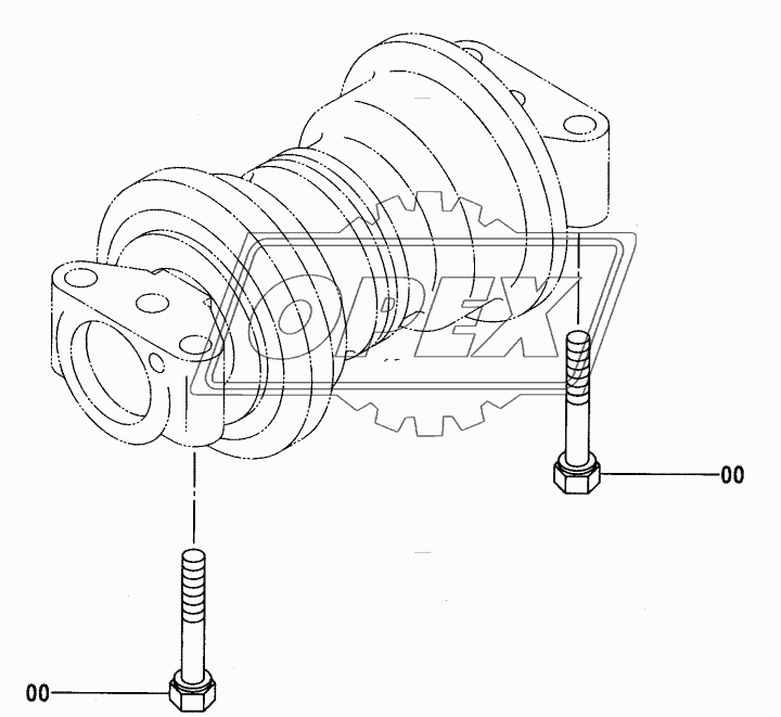 LOWER ROLLER SUPPORT (STD. TRACK)