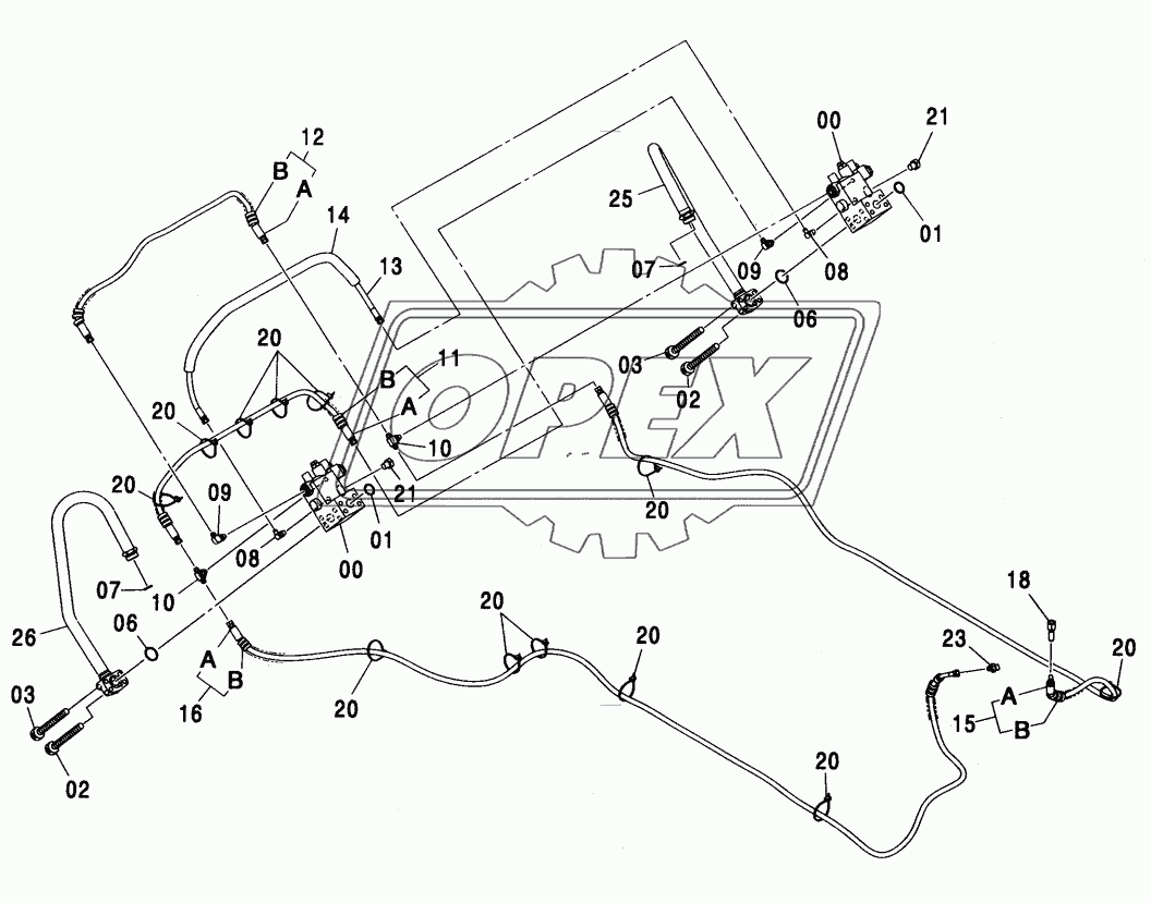 HOSE RUPTURE VALVE PIPING (BOOM) (ISO SPEC.)