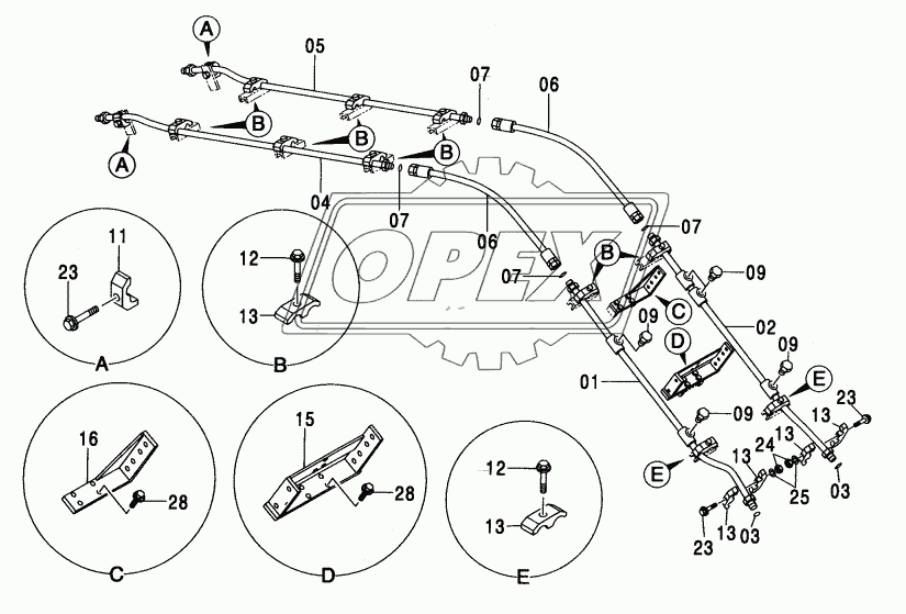 BOOM PIPING (BREAKER & CRUSHER)