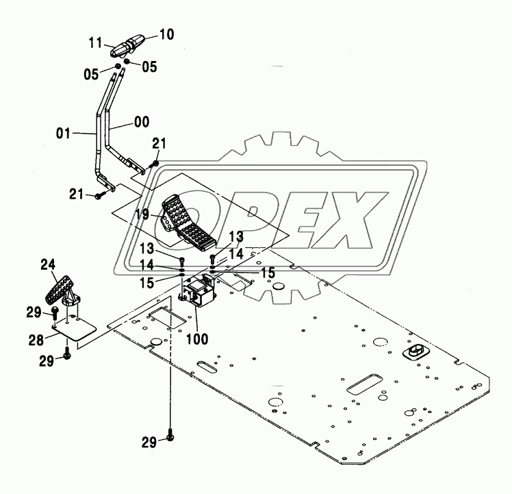 CONTROL LEVER (TRAVEL) <K>