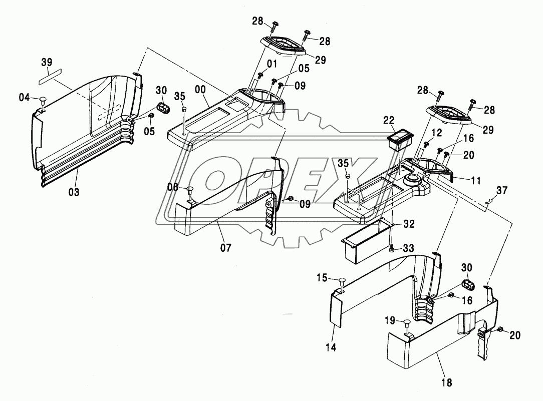 CONSOLE COVER <K>