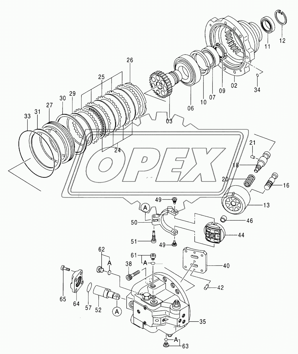 MOTOR, OIL (TRAVEL) <TRAVEL HEAT>