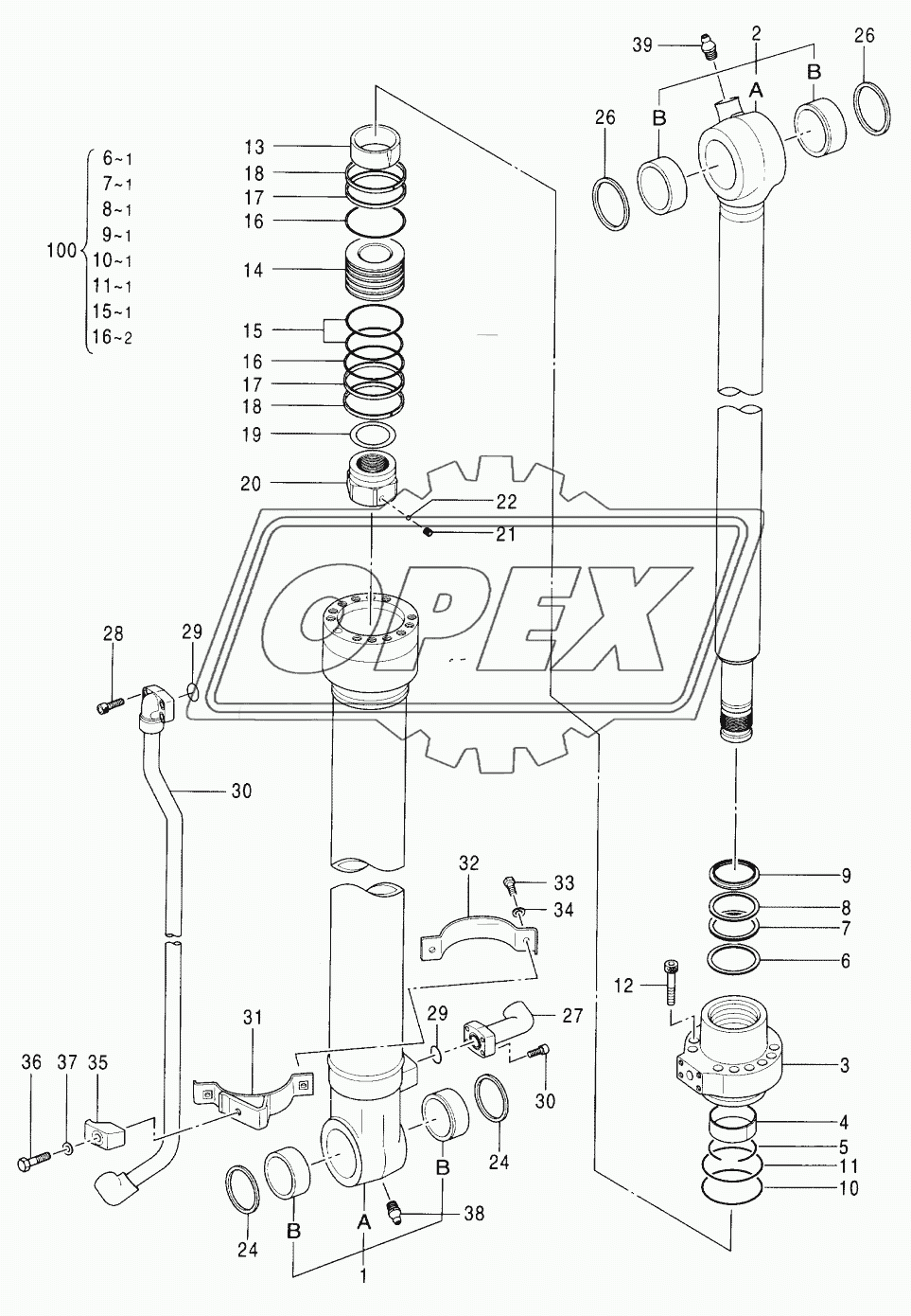 CYL., BUCKET (ВЕН BOOM)