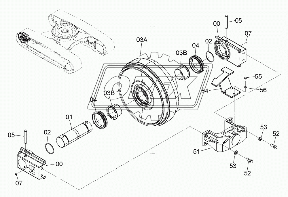 FRONT IDLER (L)