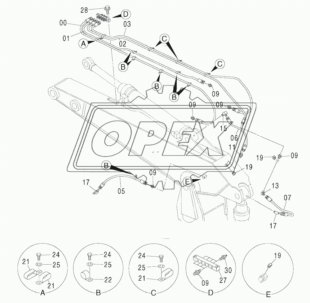 LUBRICATE PIPING (ARM) <R>