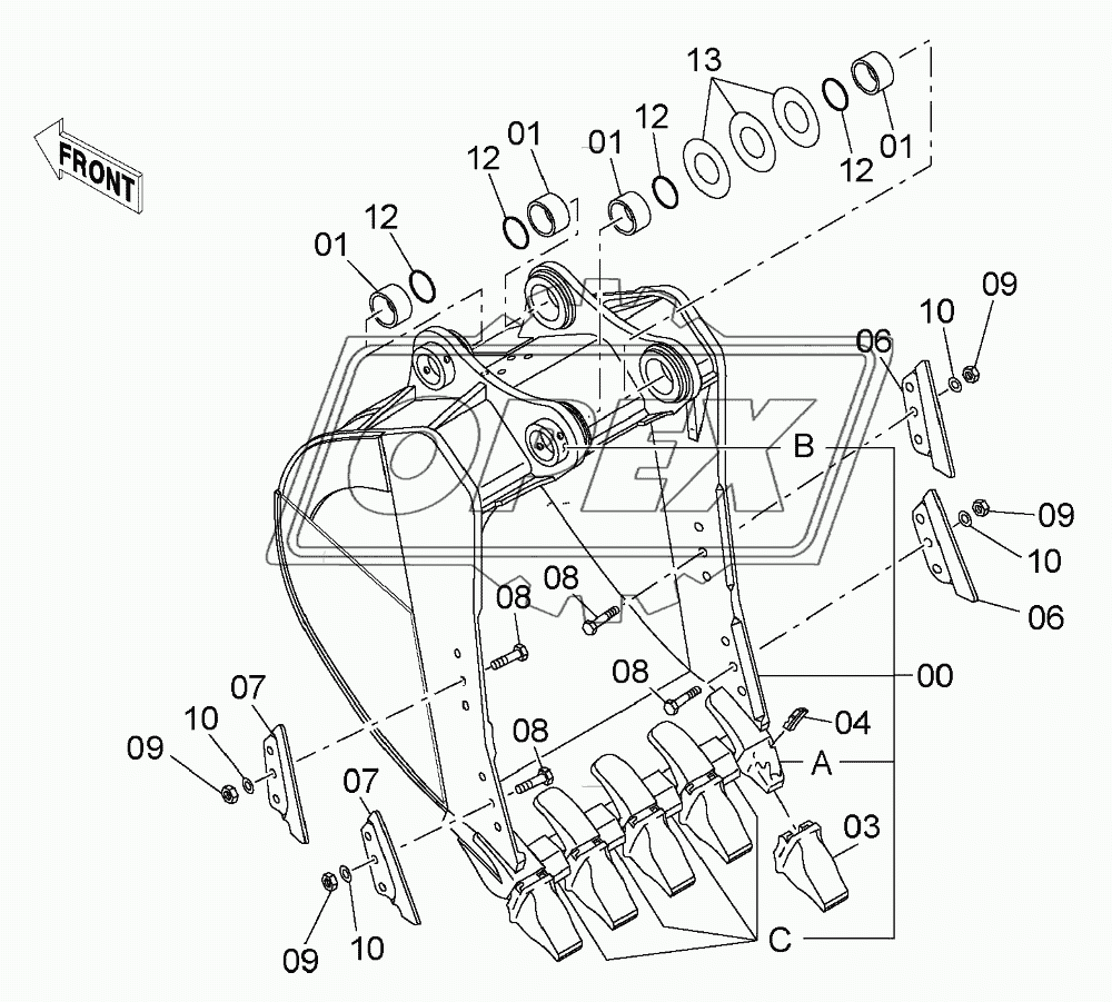 ROCK BUCKET 1.5m3 (JIS 94)