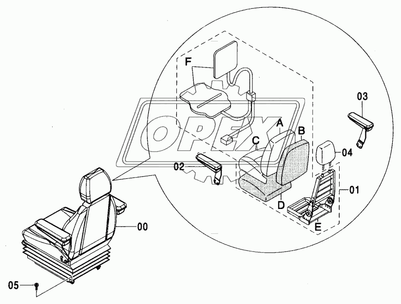 AIR-SUSPENSION SEAT (WITH HEATER) <460>