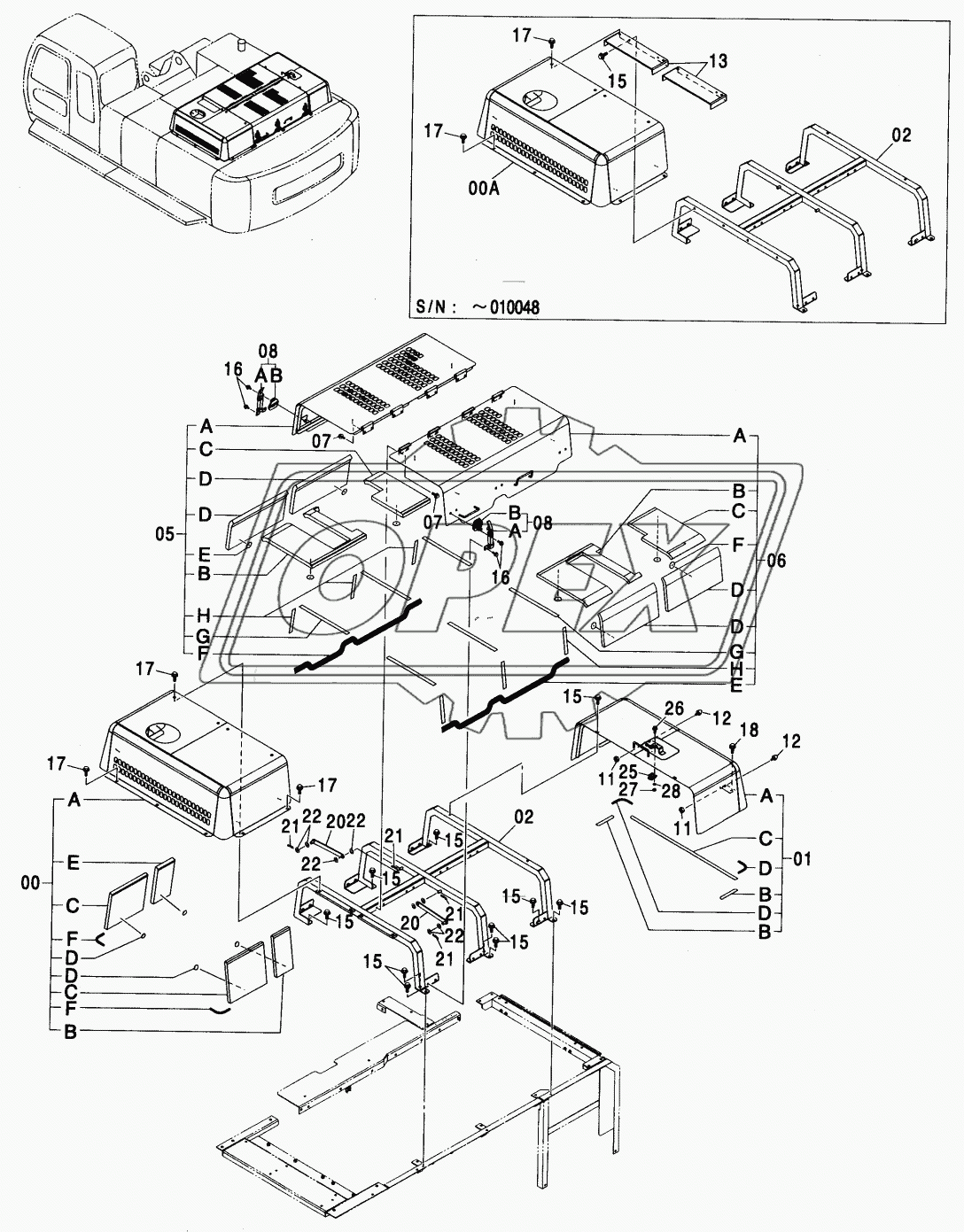 ENGINE COVER <450, H, MT, MTH> 1