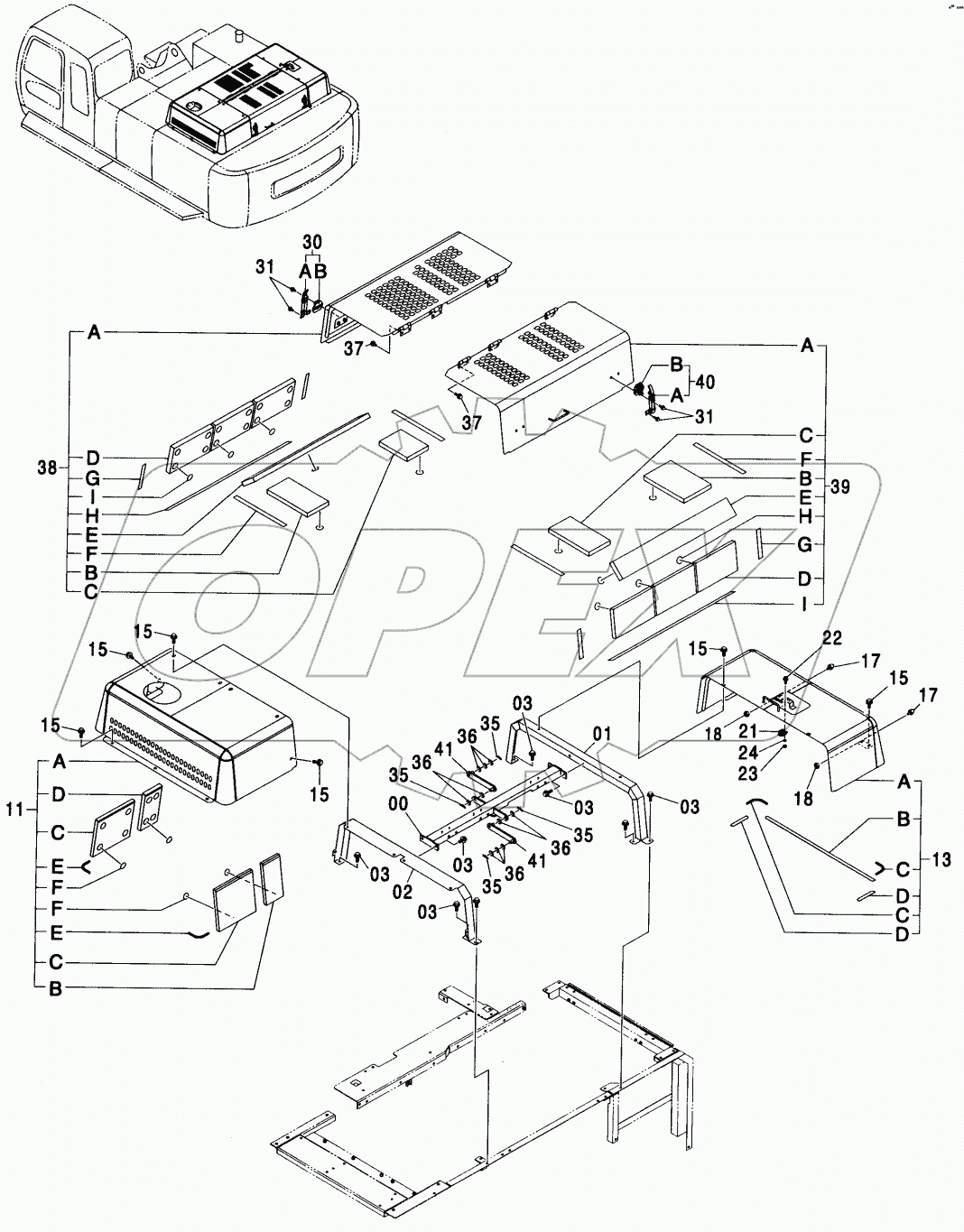 ENGINE COVER <450, H, MT, MTH>