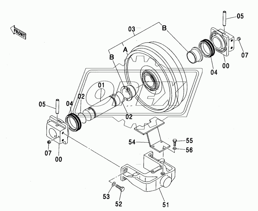 FRONT IDLER (LC TRACK)