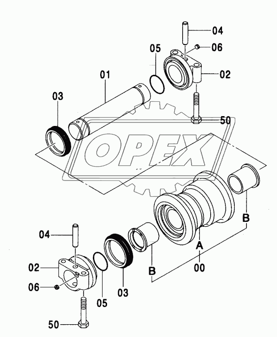 LOWER ROLLER (STD. TRACK)