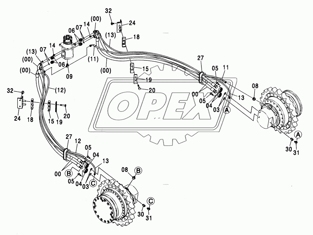 TRAVEL PIPING (STD. TRACK)