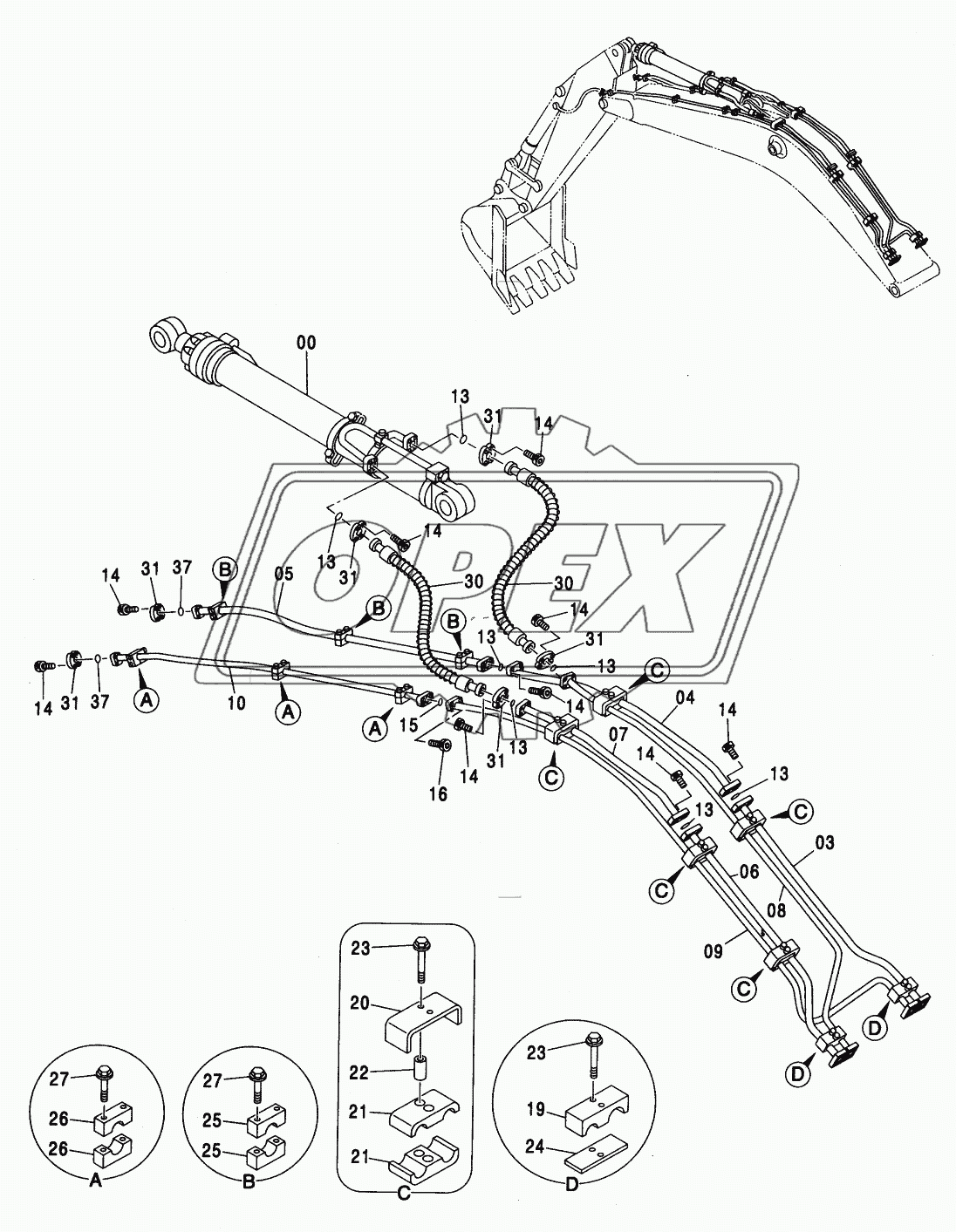 FRONT PIPING (STD. BOOM, H BOOM)