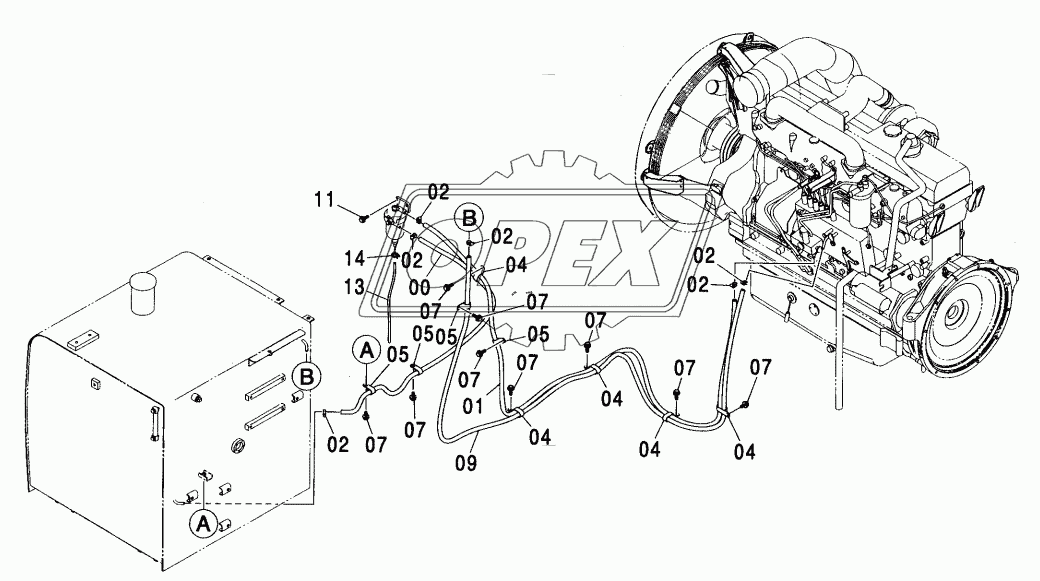 FUEL PIPING <450, H, MT, MTH>