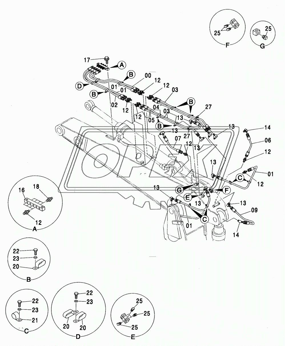 LUBRICATE PIPING (BE ARM)