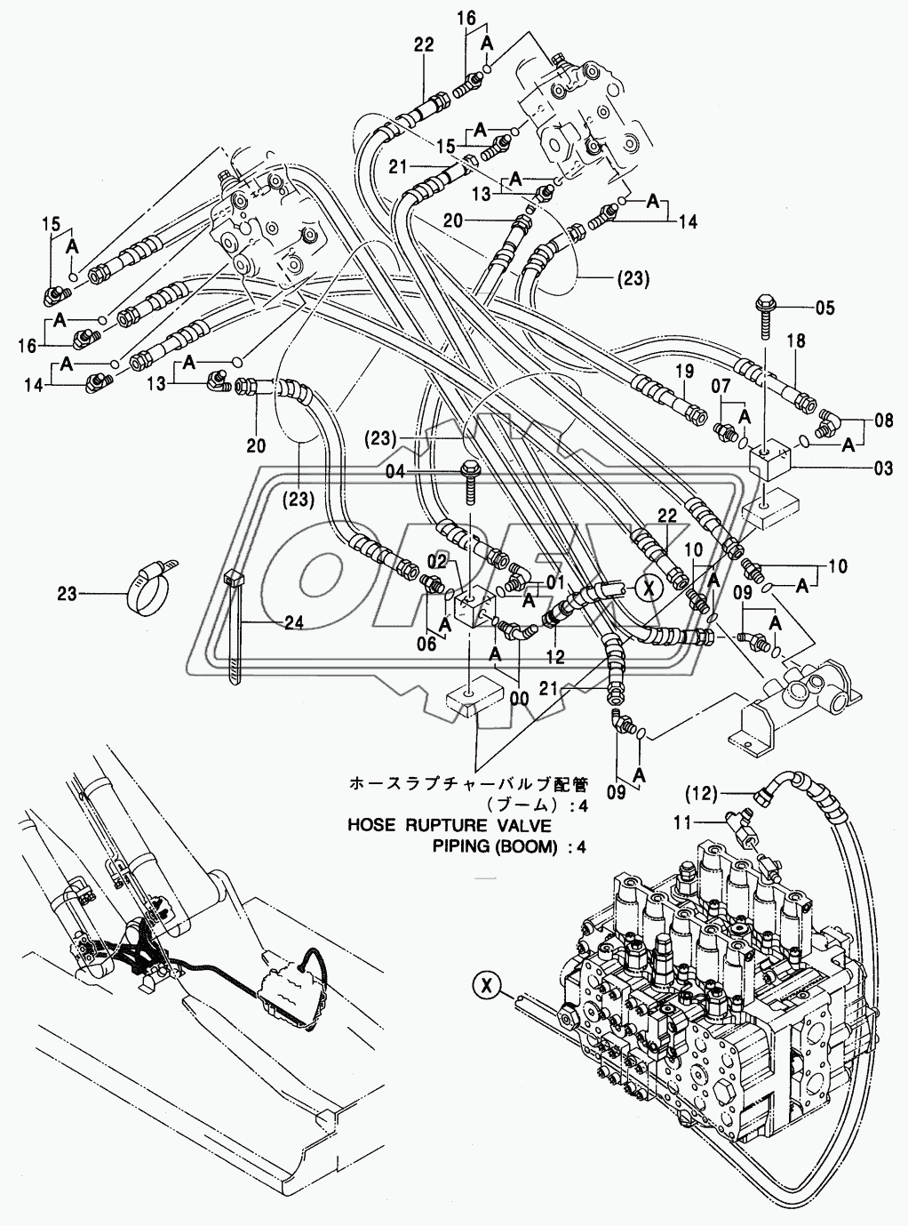 HOSE RUPTURE VALVE PIPING (BOOM): 3