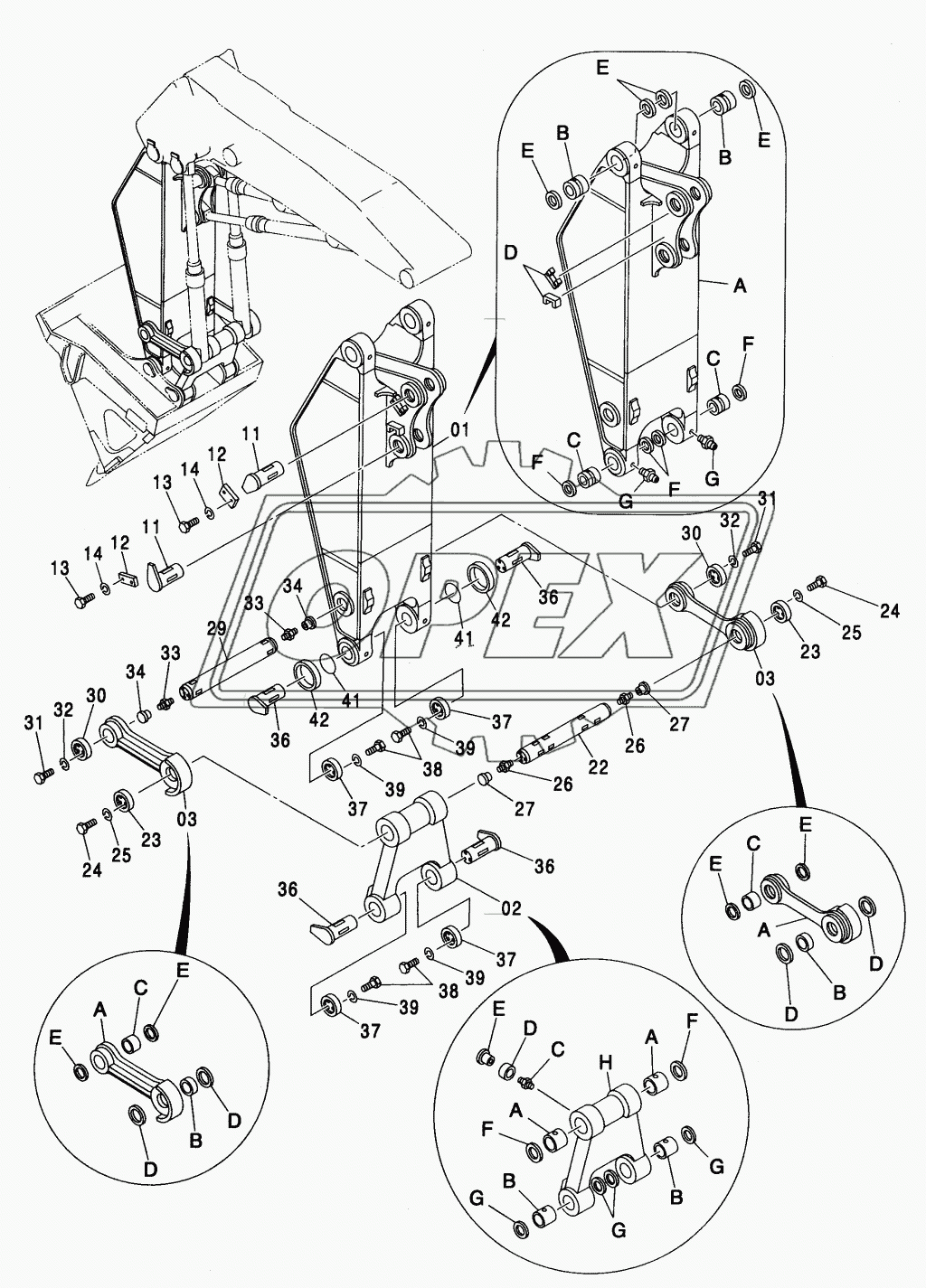 LOADER FRONT (2) <450, H, MT, MTH>