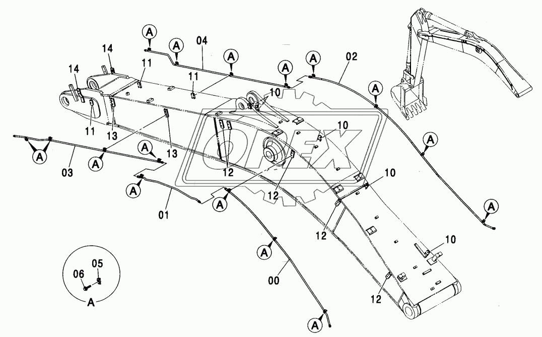 QUICKHITCH PIPING (STD. BOOM, H BOOM) <460>