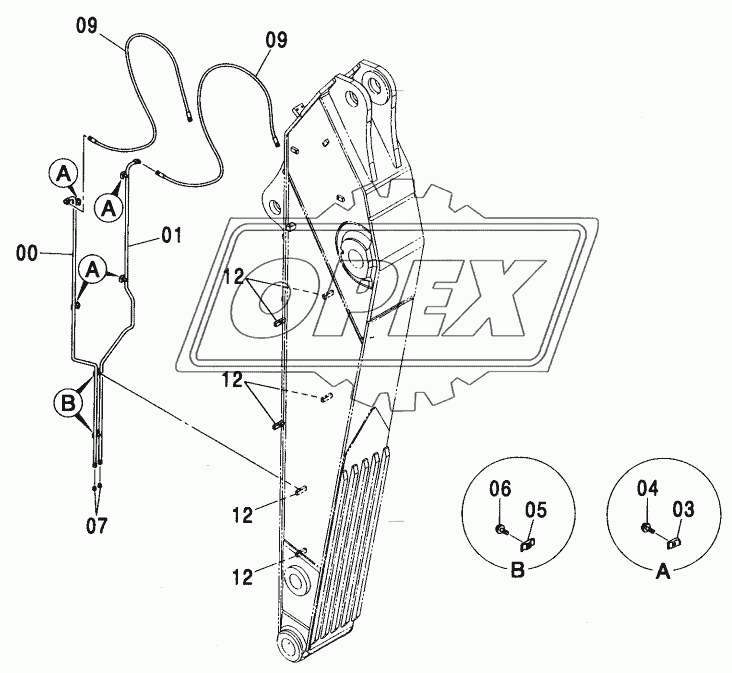 QUICKHITCH PIPING (STD. ARM, H ARM) <460>