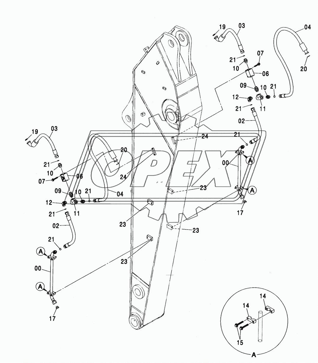 CLAMSHELL PIPING (SEMI-LONG ARM)