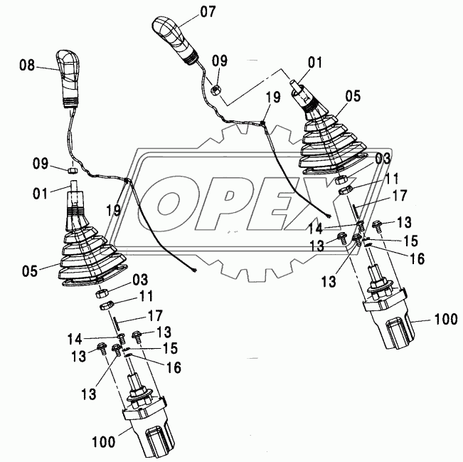 CONTROL LEVER (FRONT & SWING)