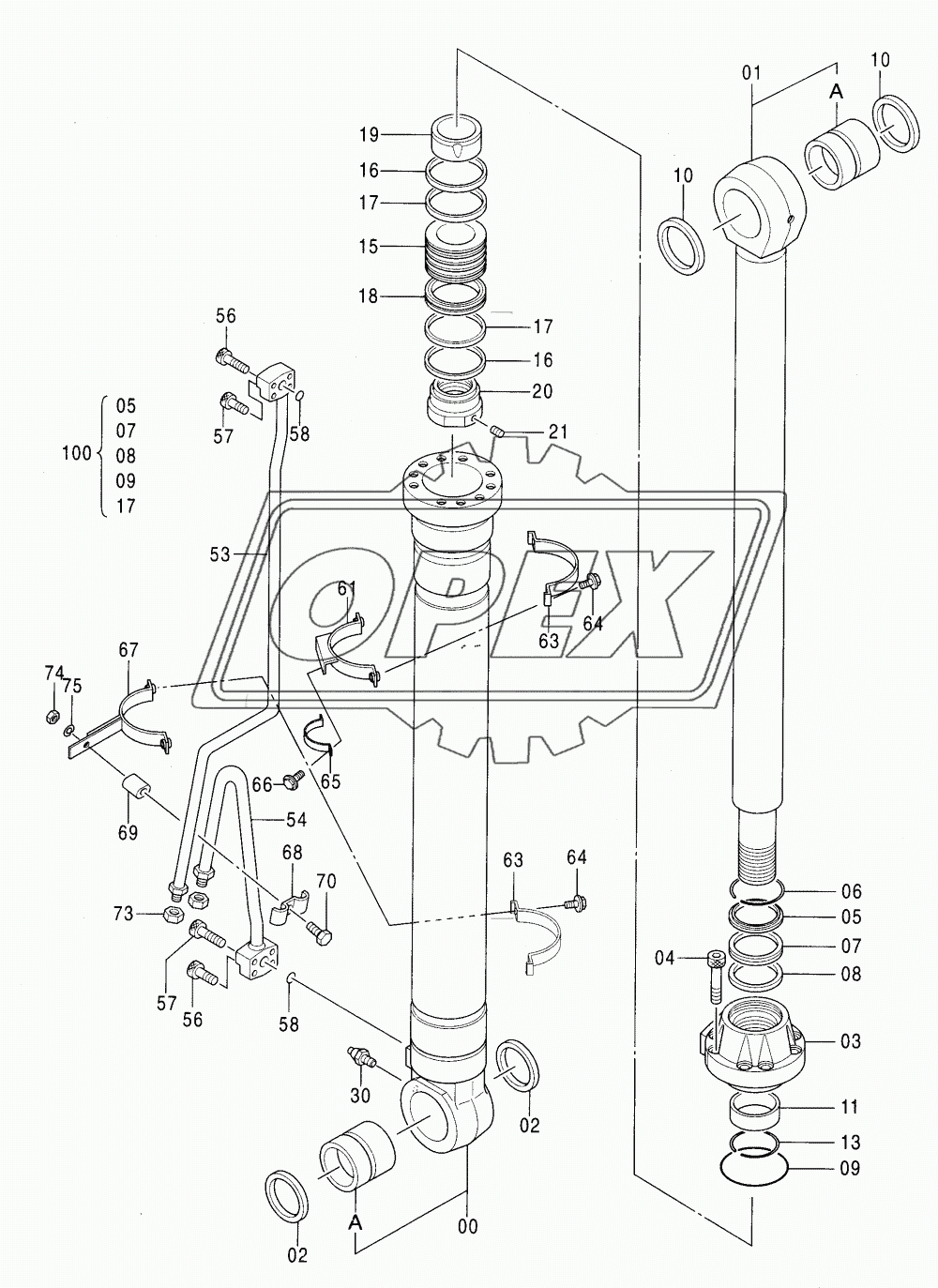 CYL.,BOOM (R) (BACKHOE)