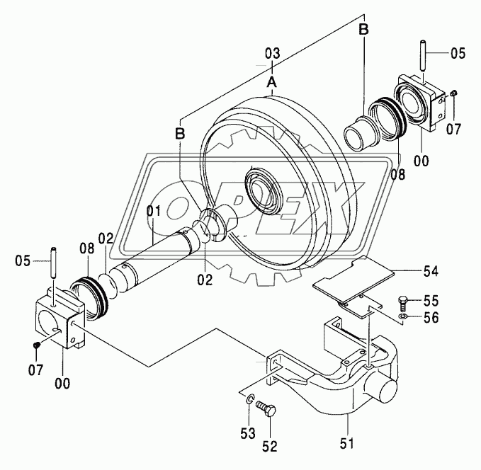 FRONT IDLER (LC TRACK)