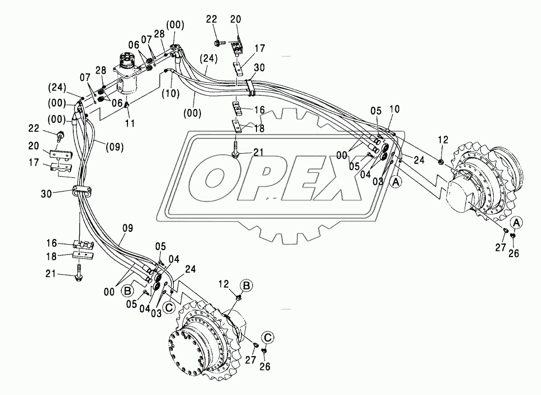 TRAVEL PIPING (STD. TRACK)