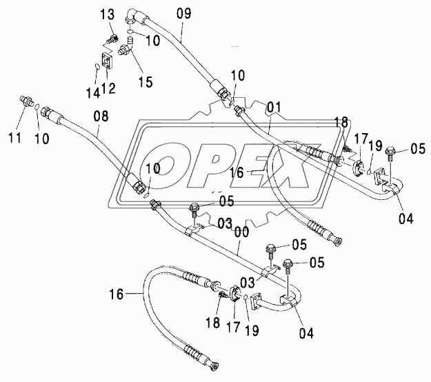 FRONT PIPING (LONG ARM)