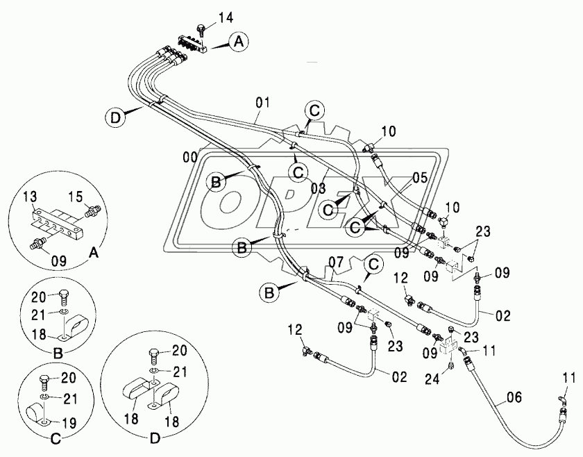 LUBRICATE PIPING (STD. ARM)