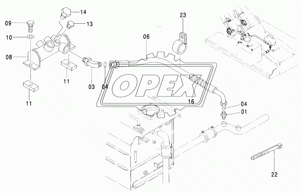 HOSE RUPTURE VALVE PIPING (BOOM CYL.): 1