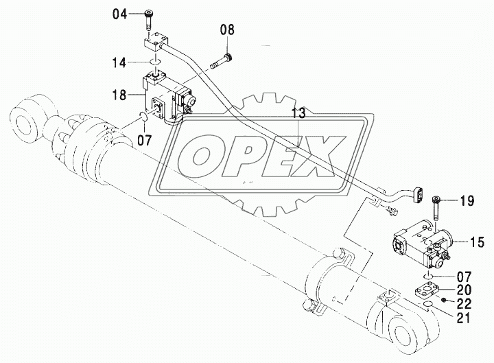 HOSE RUPTURE VALVE PIPING (ARM CYL.): 1