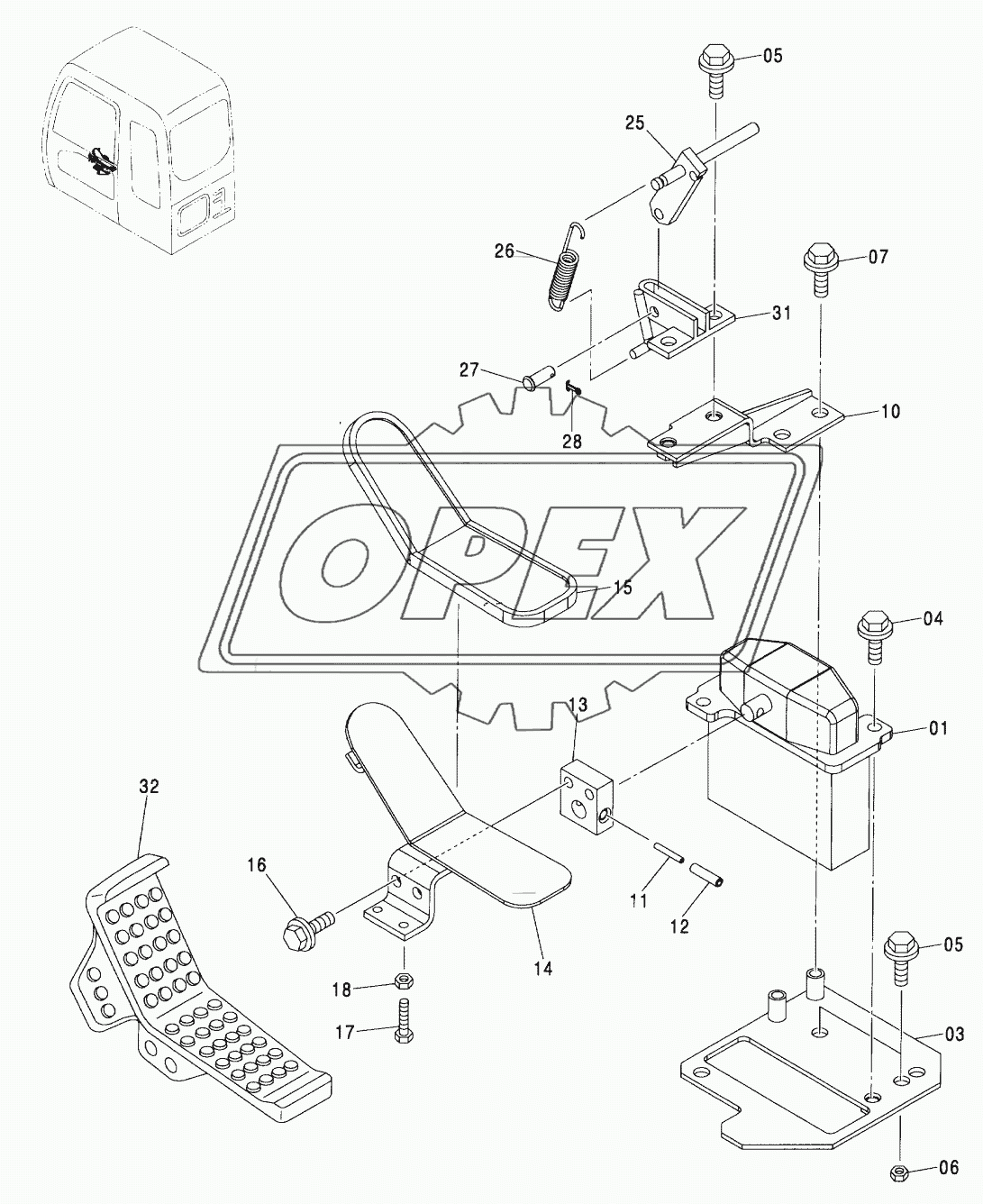 CONTROL PEDAL (BREAKER & CRUSHER)