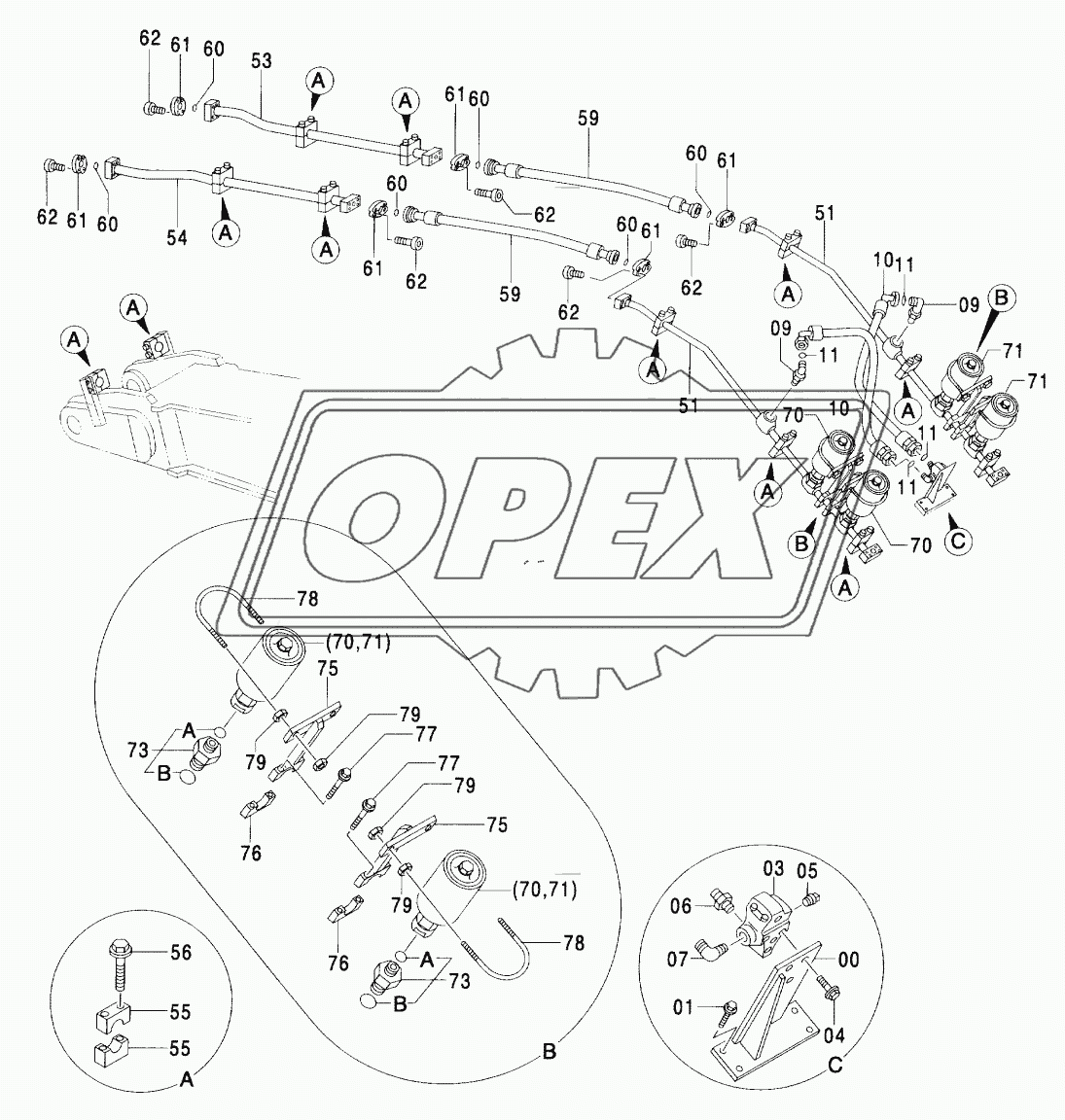 OKADA/FURUKAWA BREAKER PIPING (BOOM)