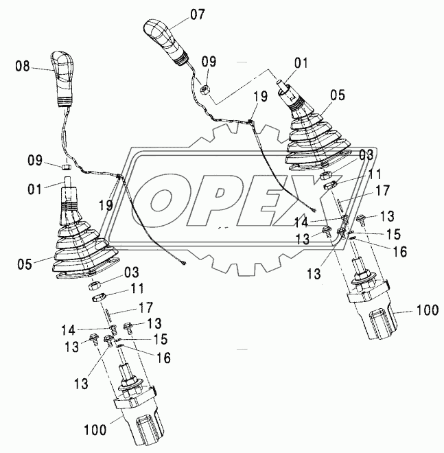 CONTROL LEVER (FRONT & SWING)