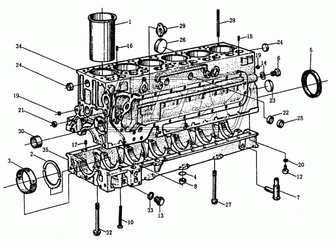 Блок цилиндров WD615 1