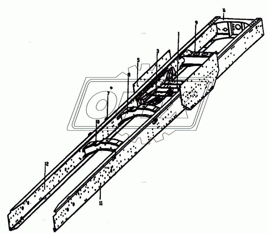 Рама автомабиля-тягача 6x4