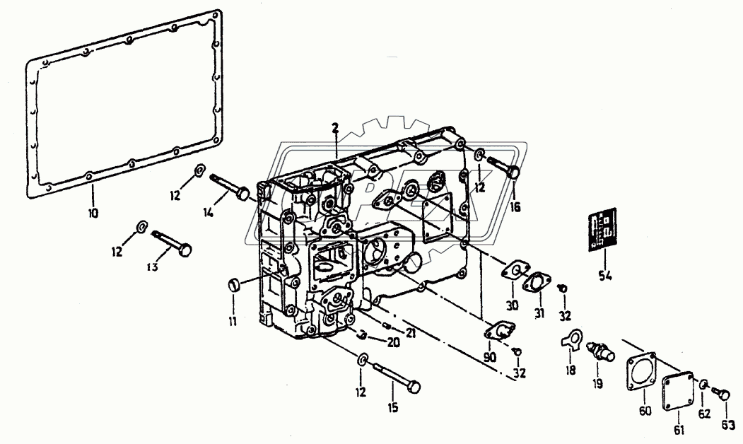 Крышка переключения передач ZF