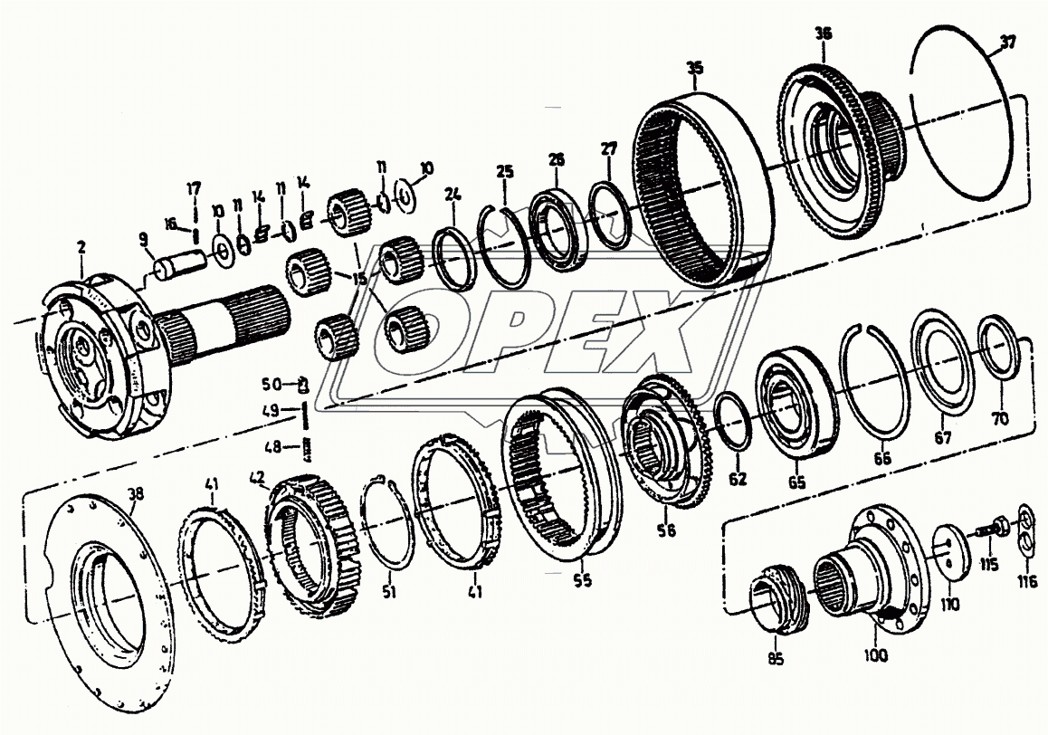 Шестерня вспомогательной коробки передач ZF