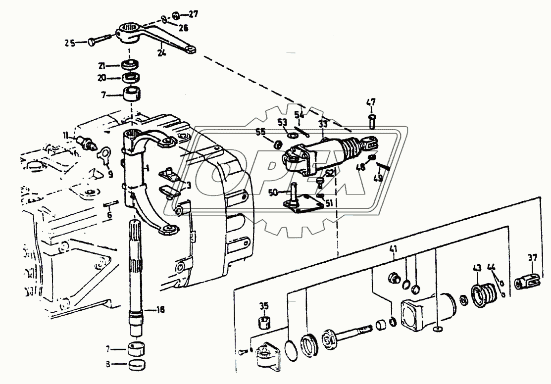 Механизм переключения вспомогательной коробки передач ZF