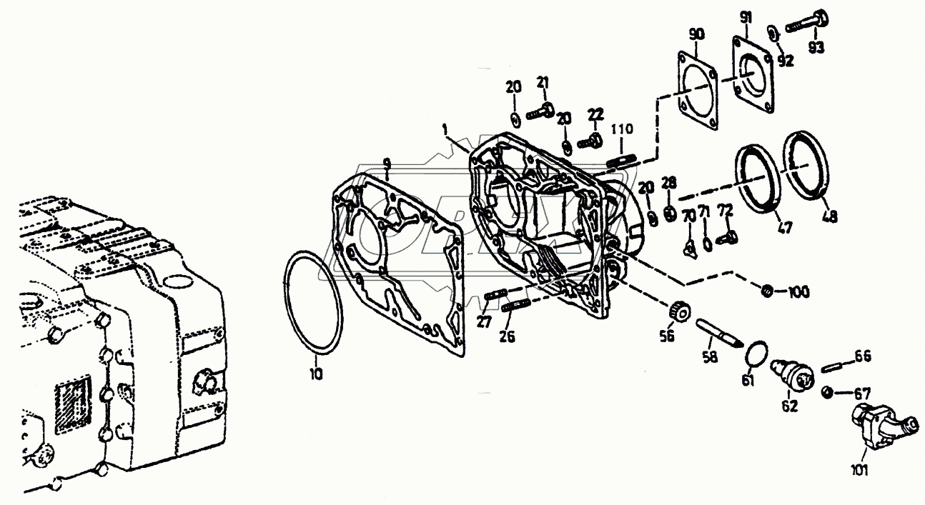 Задняя крышка коробки передач ZF