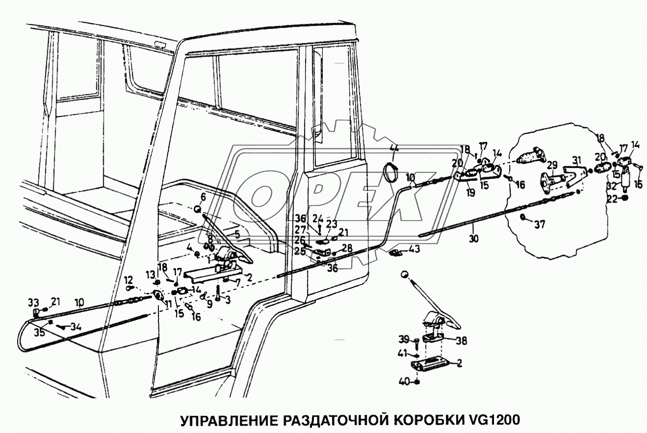 Управление раздаточной коробки VG1200