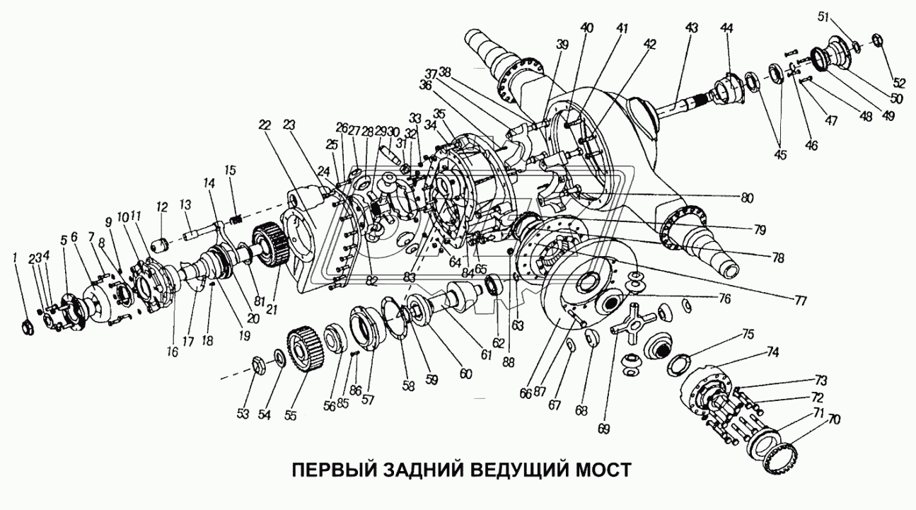 Первый задний ведущий мост